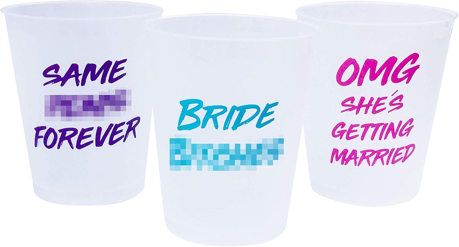 Hen Party Drinking Cups Pack of 12 Rude/Funny Designs, perfect Hendo