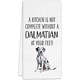 FIicy Dalmatian Gifts Kitchen Towels, Dalmatian Dog Owner Lover Gifts Dish Towels, A Kitchen is Not Complete Without A Dalmatian Decorative Hand Towel for Kitchens, Dalmatian Kitchens Decor(16x24 in)