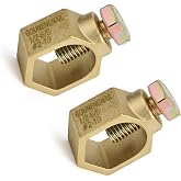 Copper Ground Rod Clamp, Great for 1/2&rdquo;- 5/8&rsquo;&rsquo; Grounding Rods (2, CP58 (1/2''-5/8''))