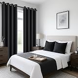 MRTREES Blackout Curtain 90 Inch Drop 2 Panels 117x228 cm 46x90 in Eyelet view 8