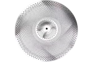 Deevoka Mute Cymbal,Quiet Cymbal,Drum Accessories, Sturdy,Drummer Practice Drum Cymbal Low Volume Practice Cymbal for Beginners, 16inch