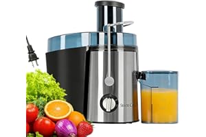 Juicer Machine 1000W Centrifugal Juicer Extractor with 2.7inch Wide Mouth Feed Chute for Fruit/Vegetable, Easy to Clean, Stai
