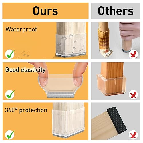 Leg Caps Best Chair Leg Pads For Wood Floors Small Rectangle