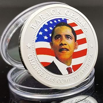 Barack Hussein Obama Silber Sammlerstucke Munzen Qualitativ Hochwertige Fuhrer Prasident Usa 2 St Skulptur Silber 2 Stuck Amazon De Baumarkt