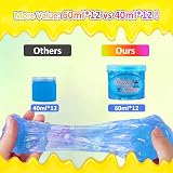 Kilpkonn 12 Pack Clear Slime Kit with Play Mat Non Sticky Jelly Crunchy Slime view 5