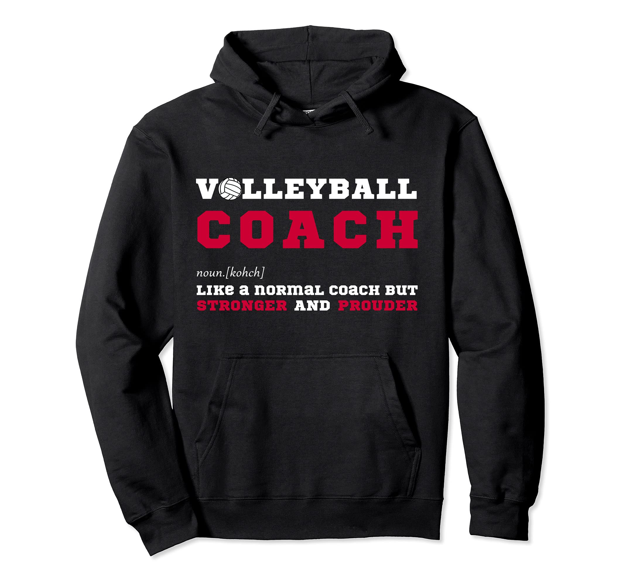 Volleyball Coach Fun Sport Coaching Definition Pullover Hoodie