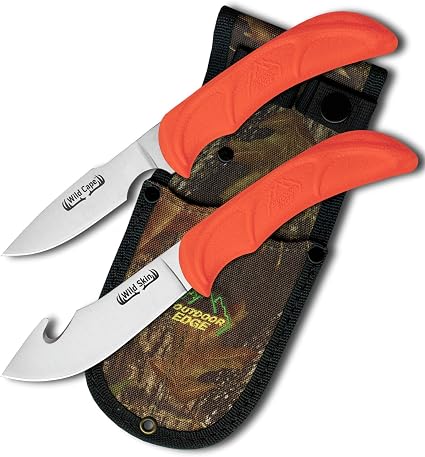 Amazon Com Outdoor Edge Wildpair 2 Knife Hunting Set Gut Hook