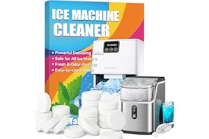 CLENNANER Ice Machine Cleaner, 36 Pack Ice Maker Cleaner Compatible with Frigidaire, Opal, GE Profile, Kitchenaid, Nickel Safe Scale Remover for Countertop, Nugget Ice Makers, 1-Year Supply Descaler