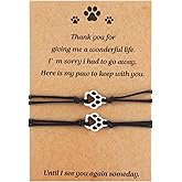 PLwelth Puppy Dog Bracelets for Women Men Dog Memorial Gifts for Pet Lover Friendship Gifts for Her His Couples Adjustable String