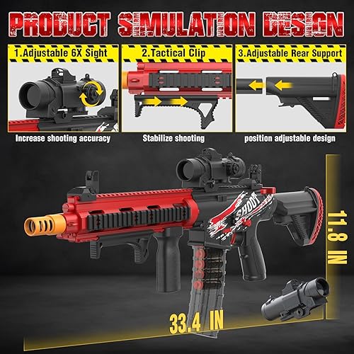 EagleStone Automatic Realistic Toy Gun for Boys, Shell Ejecting