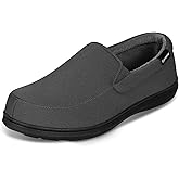 Garonne Men's Minimalist Memory Foam Slippers for Indoor/Outdoor, Breathable Knit House Shoes with Nonslip Rubber Sole