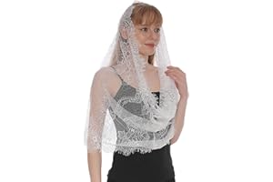 Mantilla Veils Catholic Headcovering Scarf Veil Catholic Mass Mantilla Lace for Head Scarf Spanish