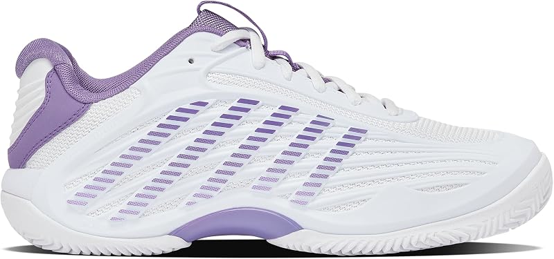 Damen Hypercourt Express 3 Clay Tennis Shoe, White/Purple Haze/Lunar Rock, 39 EU