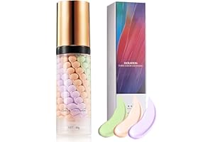 DUOZENG 1 Pcs One Step Color Corrector,Natural Isolation Cream,Face Primer Makeup Tricolor Tinted Moisturizer,Oil Control & Moisturizing Skin Tone Correcting and Brightening Primer Concealer Foundation