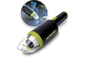 Auto Joe AJV1000 Handheld Cordless Vacuum Cleaner w Suction Power, for Home/RVs/Trucks Pets, HEPA Filtration and EZ Clear Collection Bin, USB Rapid Charging Block and Cable Included, Black