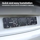 PRO Number Plate Holder 2x Black Frameless Universal UK view 4