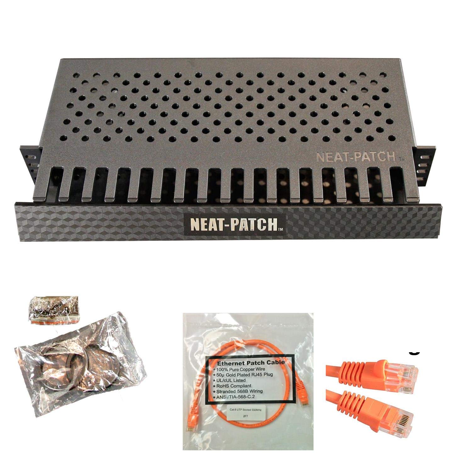 Neat Patch MINI 1U Low Profile Cable Management Kit