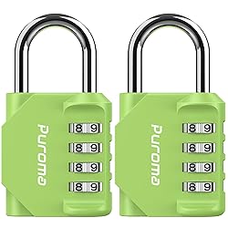 Puroma 2 Pack Combination Lock for Locker 4 Digit