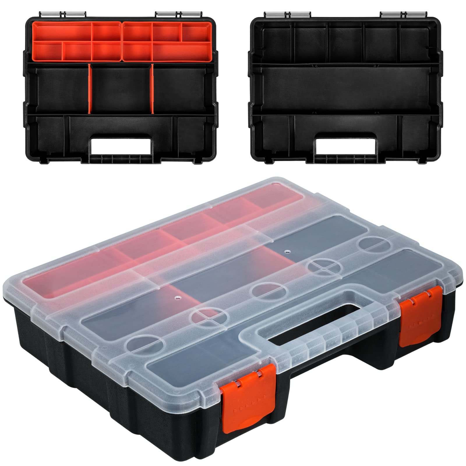 Cisolen Tool Organiser Sortmaster Assortment Box 22 compartments Storage Box for Screws Nuts Tools Small Parts Sorting Box