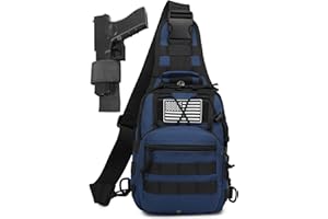 ATBP Small Tactical Sling Bag for Men with Holster Military EDC Shoulder Bag CCW Crossbody Bag 7 Liters