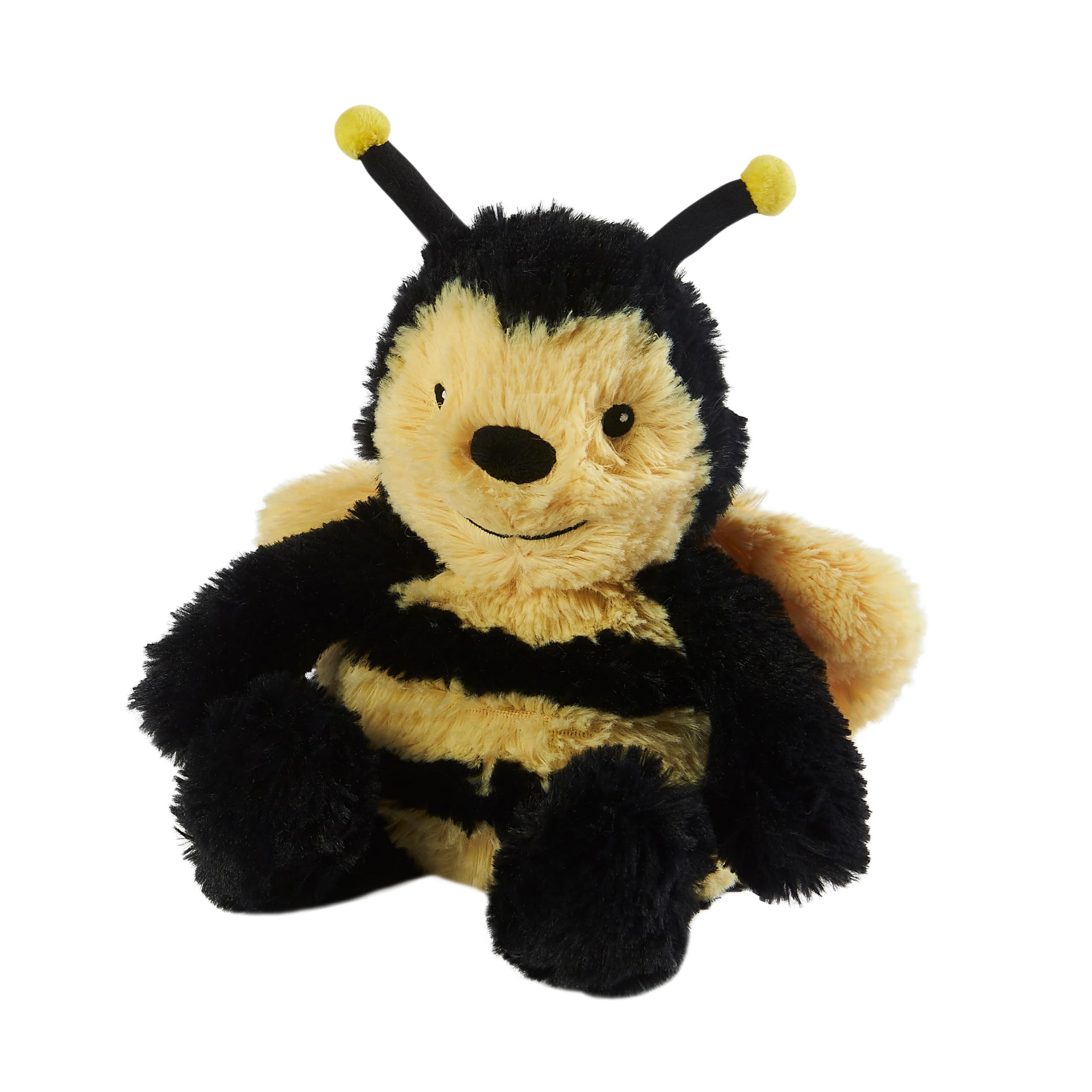 Warmies Plush Bumblebee Microwavable, Weighted Teddy Slightly Scented with French Lavender, Fully Heatable Heat Pad Junior Size, Hot or Cold Relief