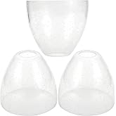 3 Pack Clear Seeded Bubble Bell Glass Lamp Shade Replacement, 1-5/8" Fitter | 5.9"W x 5"H, Bell Glass Lamp Cover for Chandelier Pendant Light Wall Sconce Light Fixtures
