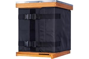 MayBee Winter Bee Hive Wrap for 10 and 8 Frame Beehives, 600D Oxford Cloth Adjustable Beehive Wrap for 2 Deep Hive Boxes, Waterproof, Windproof, Lightweight, Reusable, 76.8" x 18.1"