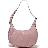 Pander 4L Soft Nylon Crescent Shoulder Bag for Women, Medium Underarm Hobo Purse with Adjustable Strap, Water-Repellent