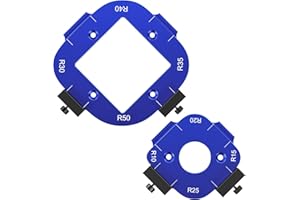 NEITRA Router Corner Radius Template for Woodworking, Durable Aluminum Alloy Router Templates for Furniture Edges or DIY Projects, Easy-to-Use, 8 Radius to Choose for Carpenters and Craftsmen