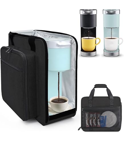 BAGSPRITE Kaffeemaschinen-Reisetasche Für Keurig K-Express & K-Iced – Gepolstert, Mit Vielen Taschen