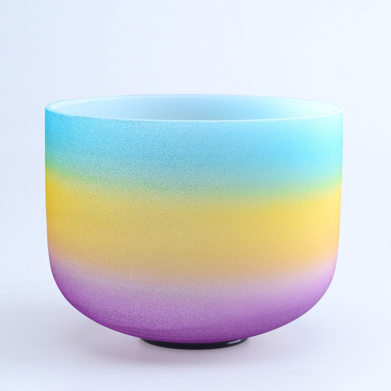 440HZ 8" G Throat Rainbow Chakra Quartz Crystal Singing Bowl