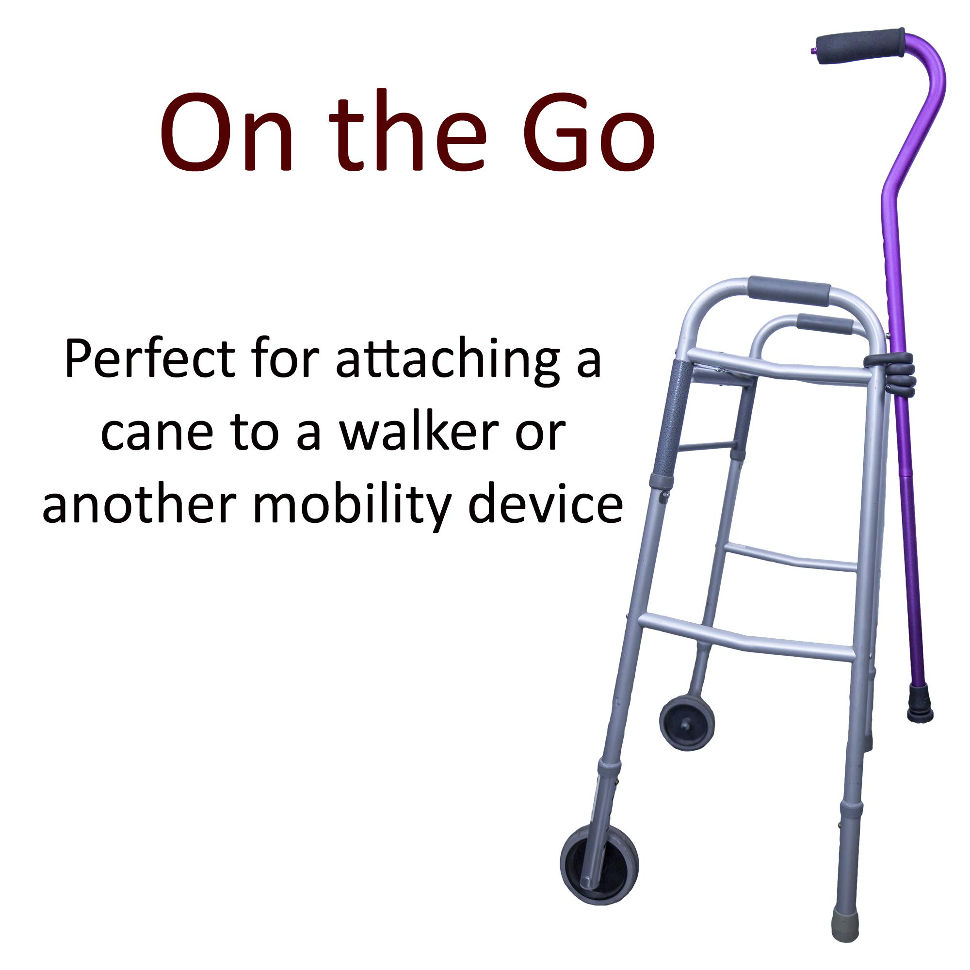 Crutcheze Cane Holder 3 Pack - Holds Canes Within Reach - Walking Stick Holder - Crutches & Cane Accessories for Mobility Scooter - Walker Accessory