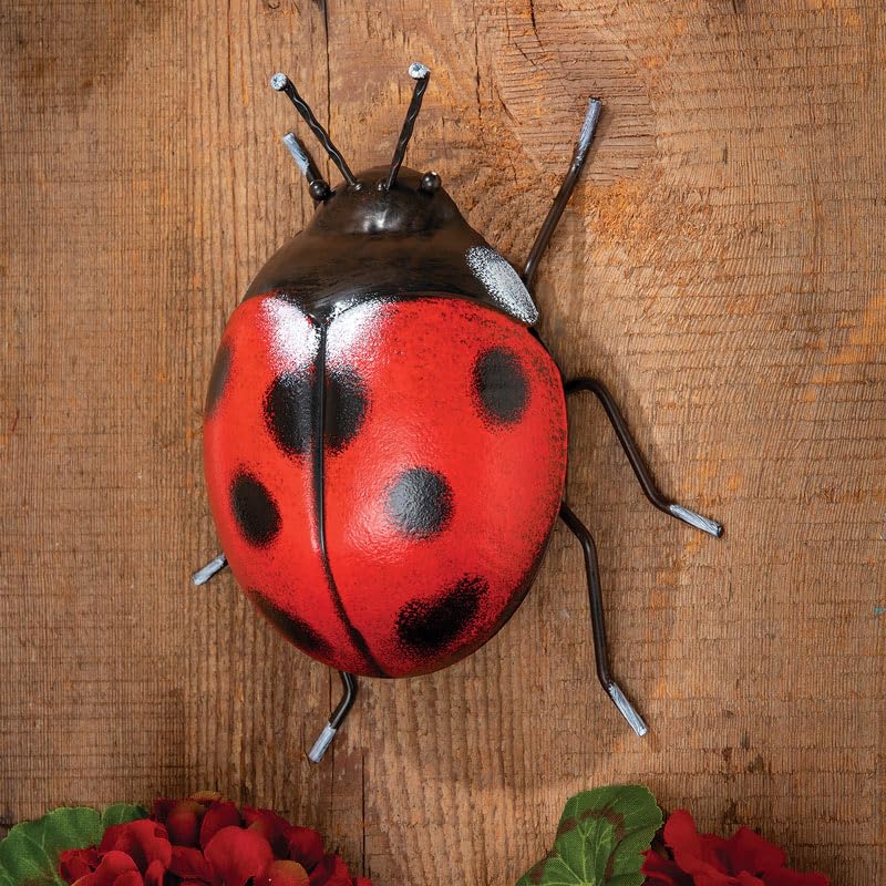 Photo 1 of Bits and Pieces - Garden Ladybug Metal Sculpture - Indoor or Outdoor Decor - Wall Art - Gift for Gardener