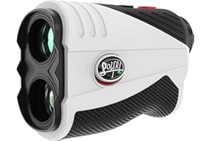 PONKLOIE Golf Rangefinder with Slope and Flag Locking, 1200 Yards Range, 7X Magnification, USB C Rechargeable, Waterproof, Laser Rangefinder for Golfing Hunting, Golf Accessories, White