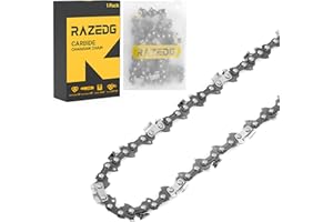 RAZEDG Carbide Chainsaw Chain 16 Inch, 3/8" LP Pitch, .043" Gauge, 56 Drive Links, Fits Milwaukee Chainsaw Chain M18 Fuel, Ego CS1613, Craftsman, Poulan, Echo and More, R56 (1 Chain)