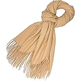 CBC Crown Women's Pashmina Shawl and Wrap, 78 x 26 inches, Soft Cashmere-like Feel Scarf, Black, Navy