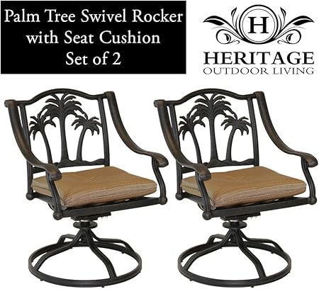 Amazon Com Heritage Outdoor Living Palm Tree Cast Aluminum