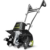 Sun Joe Corded Electric Garden Tiller &amp; Cultivator with Steel Tines, TJ604E | Steel Tines, 16", 13.5-Amp Motor, Heavy-Duty Tilling Machine for Lawn, Yard