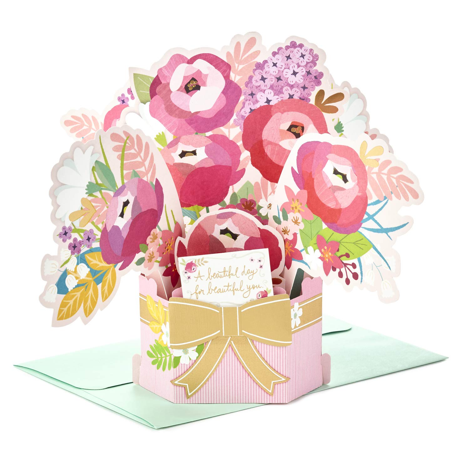 Paper Wonder Pop Up Birthday Card by Hallmark 'Beautiful Bouquet' - Medium