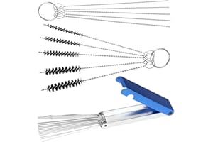Amabro Carburetor Carbon Dirt Jet Remove Cleaner, 13 Cleaning Wires Set + 10 Cleaning Needles + 5 Nylon Brushes Tool Kit for Motorcycle ATV Moped Welder Chainsaw Spray Guns Repair Engine Spray(3 Set)
