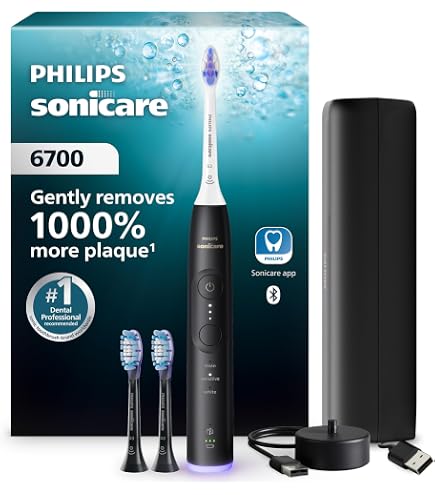 Philips Sonicare Expertclean 7500 Black, Rechargeable Electric