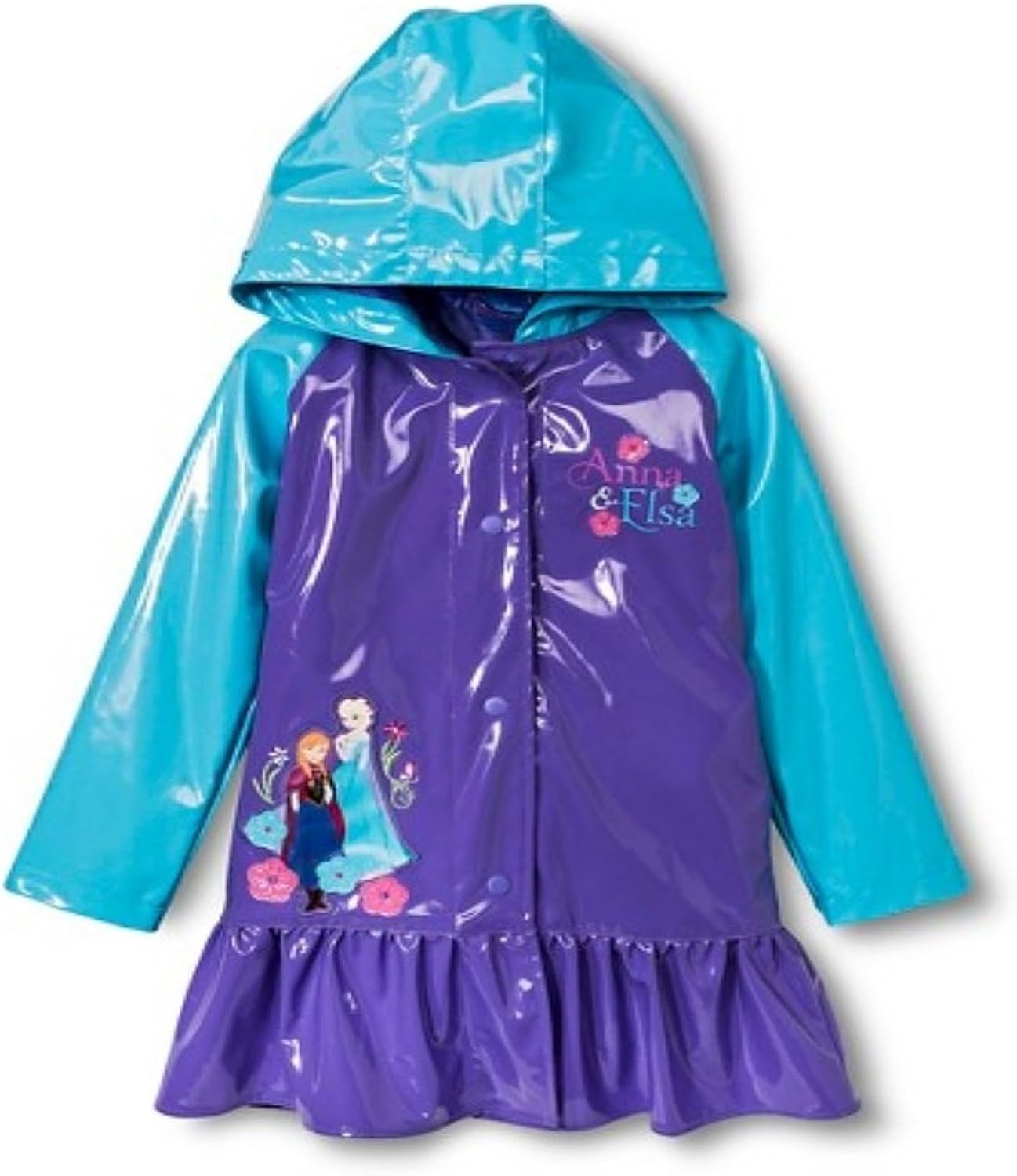 Disney Little Girls' Frozen Rain Jacket Hooded Waterproof Amazon
