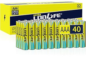 LONLIFE AAA Batteries 40 Pack,Triple AAA Batteries,Long-Lasting Alkaline AAA Battery for Home and Office,Leakproof,10-Year Shelf Life