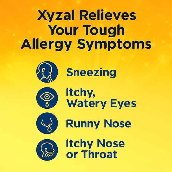 XYZAL 24 HOUR ALLERGY RELIEF MEDICINE, ORIGINAL PRESCRIPTION STRENGTH ANTIHISTAMINE, LEVOCETIRIZINE DIHYDROCHLORIDE TABLETS, 5 MG, 10 COUNT