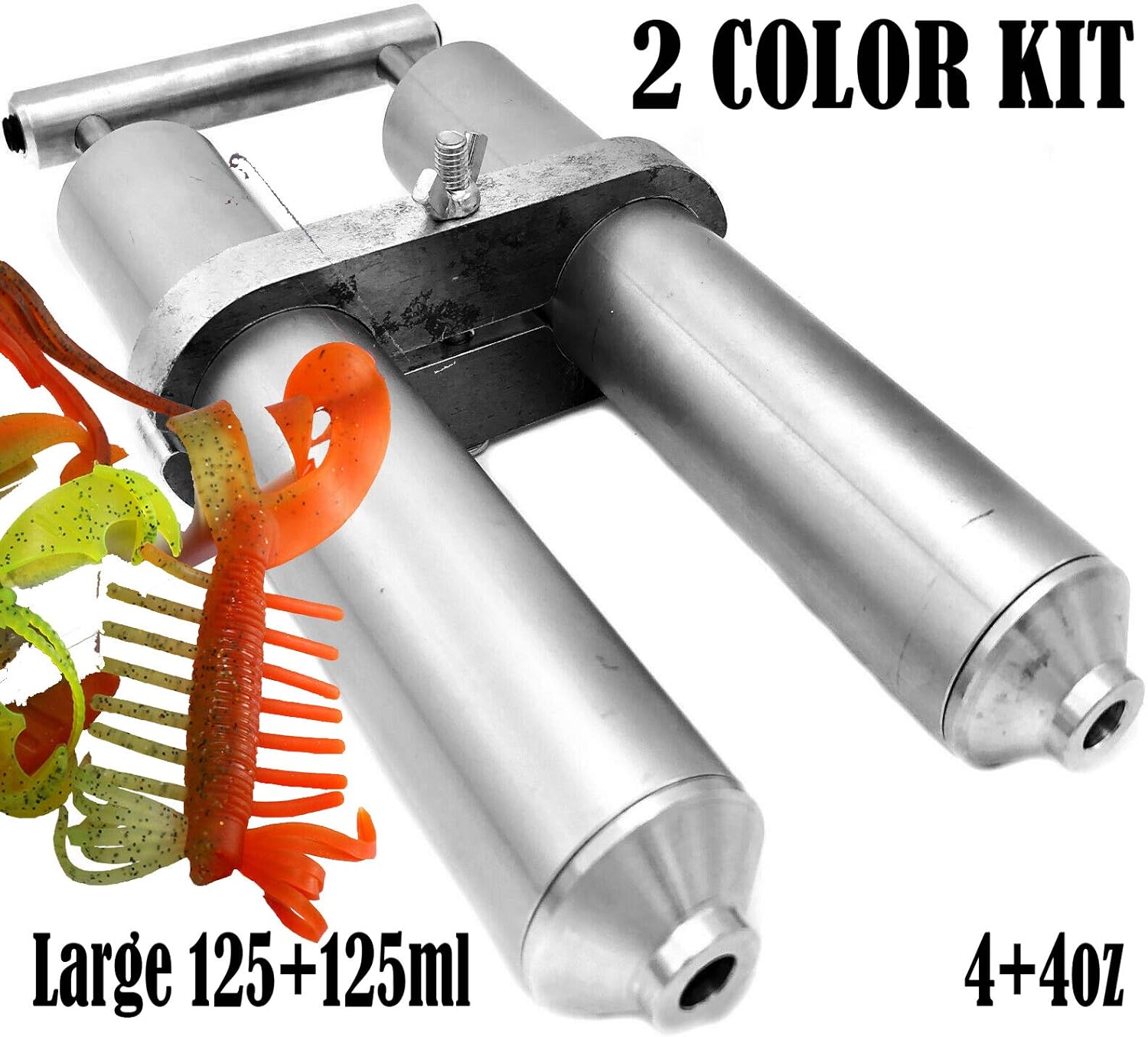 120+120 ml Fishing Dual Color Twin Injector DIY Bait Molds Laminate