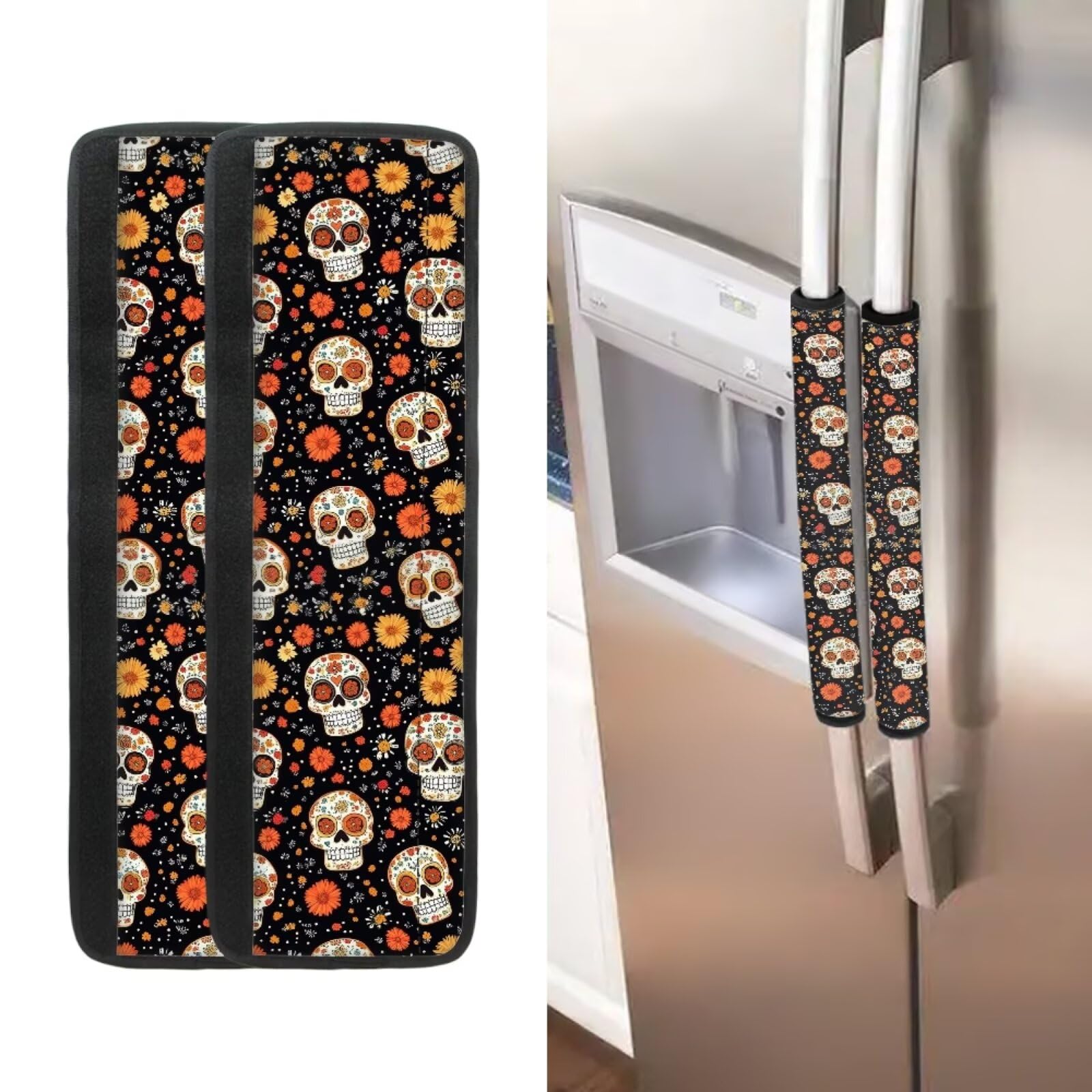 ASQVTIFE Halloween Refrigerator Door Handle Covers