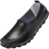 ANYUETE Women's Leather Loafers Comfortable Flat Shoes