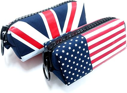 Amazon ぴぴっと 大容量 でかチャック ペンケース かわいい おしゃれ ポーチ たっぷり収納 小物入れ 筆箱 国旗 アメリカ ペンケース 文房具 オフィス用品
