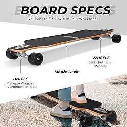 Nattork 42 Inch Cruiser Longboard Skateboard