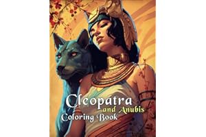 Cleopatra and Anubis Coloring Book: 50 Fantastic Illustrations with Ancient Egypt, Beautiful Women and Gods from Mythology, Perfect for Adults and Teenager